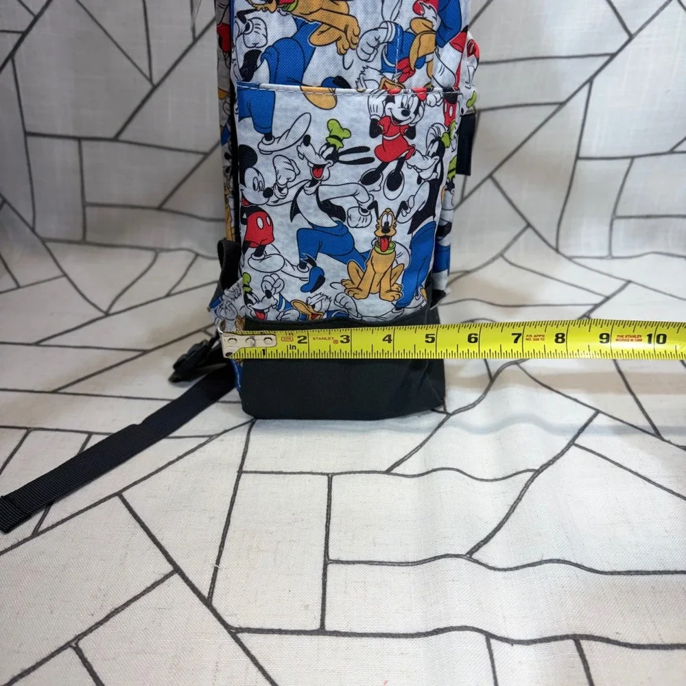 Disney Backpack One Size Gray Mickey Minnie Donald Goofy Pluto All Over Print